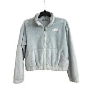 Thee North Face Blue Zip Up Fleece Jacket Size Youth Girl's 14/16